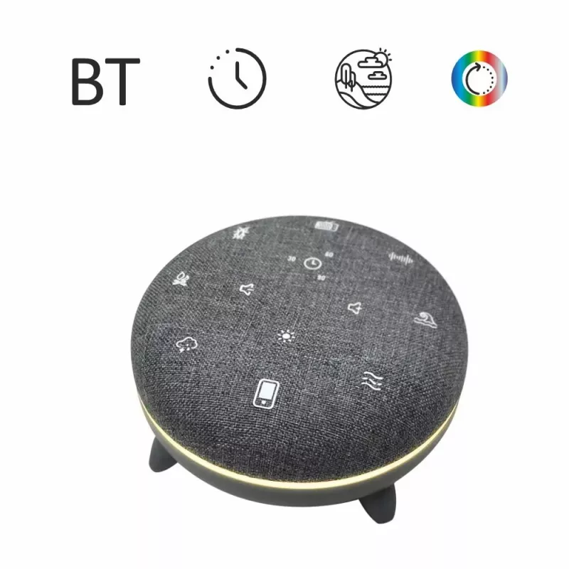 Portable speaker MANTA SPK03-GR Szumi-GO — green, Bluetooth, baby sleep sounds, timer, RGB backlight, 12.5×7.5×12.5 cm