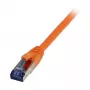 Patch cable RJ45 - CAT6A 500Mhz - 0.25m - orange - S-STP(S/FTP) - TPE/LSZH(Superflex) - AWG26 - Syne