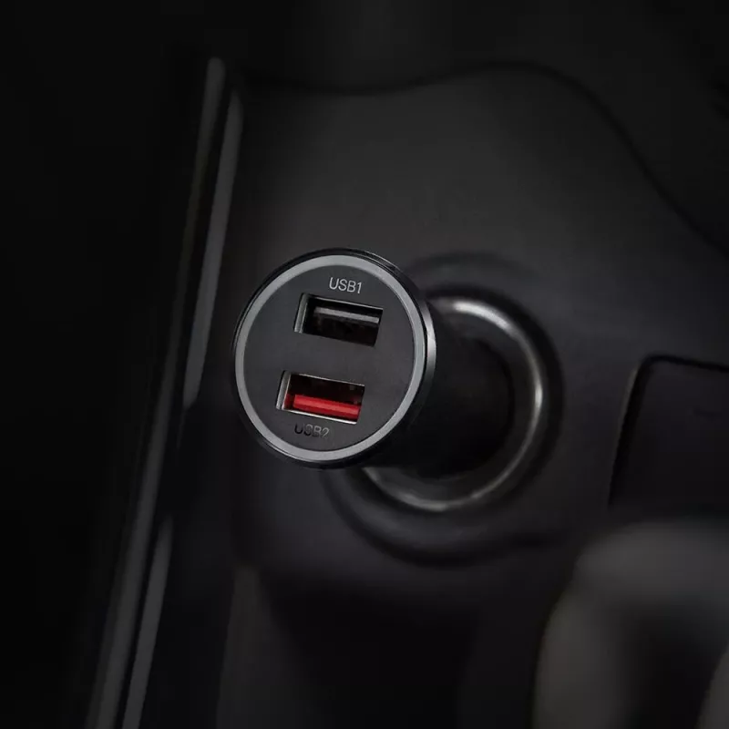 Xiaomi 37 Watt Dual Port Car Charger Black, Black