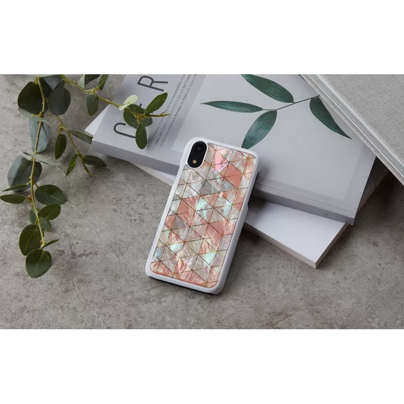 Smartphone case iKins for iPhone XR — diamond white protective cover