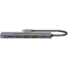 USB Type-C hub CANYON DS-17 — HDMI, USB 3.2 Gen 1 A, USB-C, MicroSD, 10000 Mbit/s, grey