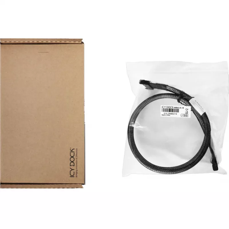 Cable adapter ICY DOCK MCIO 8i SFF-TA-1016 to MCIO 8i SFF-TA-1016 (MB412L-B)