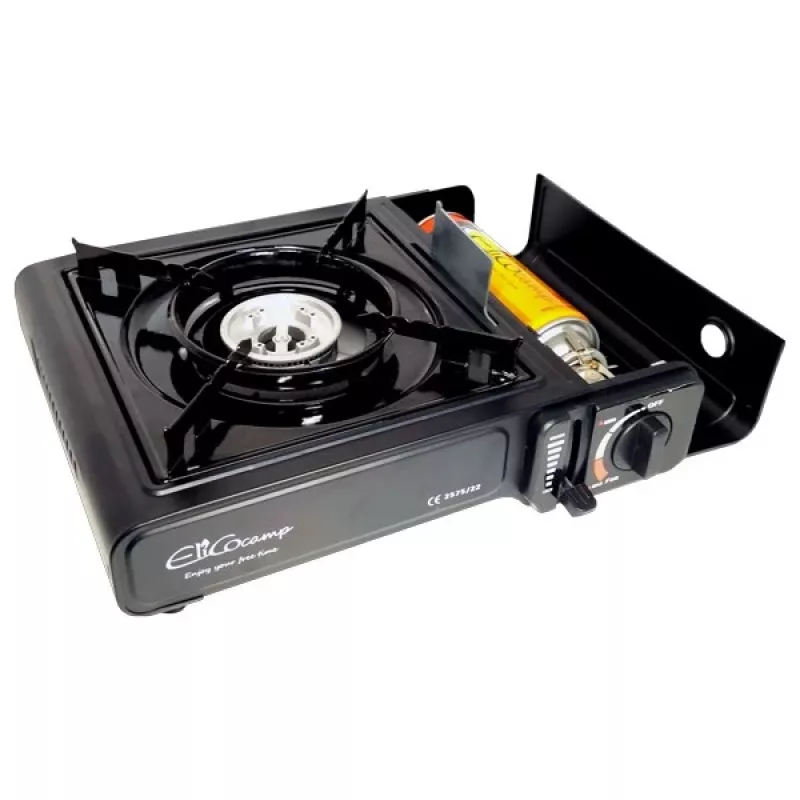 ELICO BDZ-155B Portable camping gas stove for 2.2 kW cartridges, piezo ignition.