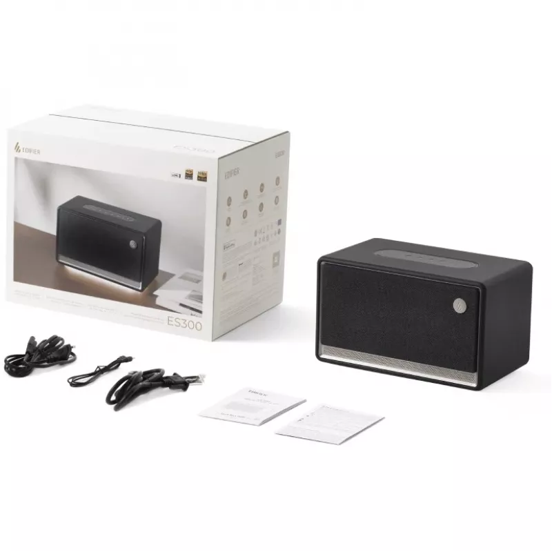 Party speaker Edifier ES300 Black — 2-way, 60 W RMS, Bluetooth LDAC/SBC, USB-A, rotary volume