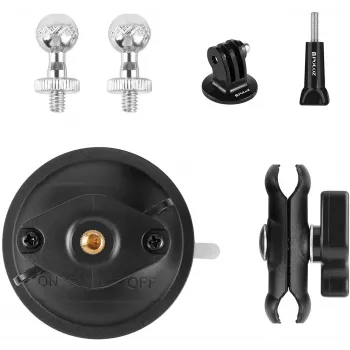 PULUZ Magic Arm Tripod Suction Cup Holder (Black)