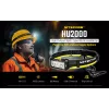 Headband flashlight Nitecore HU2000, 10 LEDs, USB-rechargeable lithium-ion, aluminum+polycarbonate, IP68 waterproof
