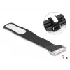 Cable tie mount DeLOCK 19603 Hook-and-loop black 127x20mm 5pcs