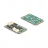 Internal RS-232 interface card DELOCK 95278 — Mini PCI Express host, 4× RS-232 outputs, FIFO 256 B, 30×51×10 mm