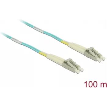 Network Cable Delock LC Duplex Multimode OM3 100m Black