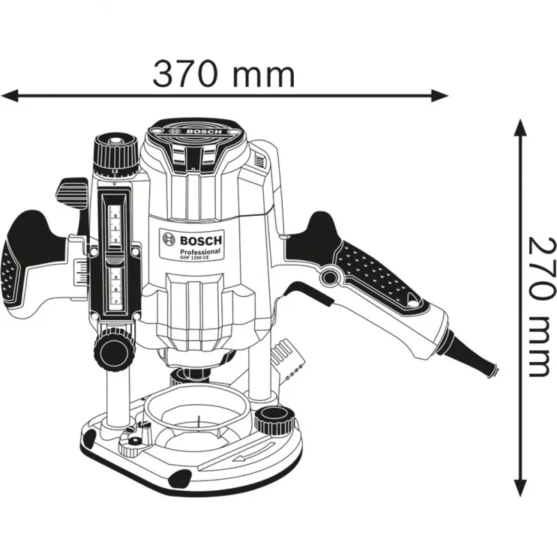 Bosch GOF 1250 CE Black, Blue 24000 RPM 1250 W