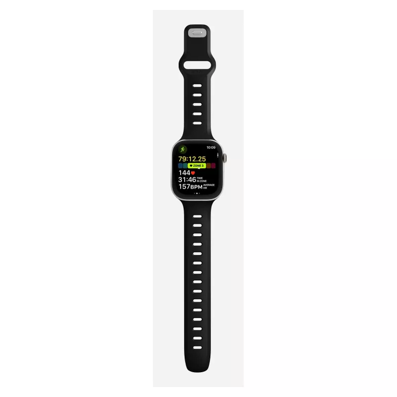 Watch band Nomad Tempo Band Black Rubber — 20 mm width, fits wrists 155–193 mm