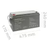 Qoltec 53068 AGM battery | 12V | 150Ah | max. 2250A