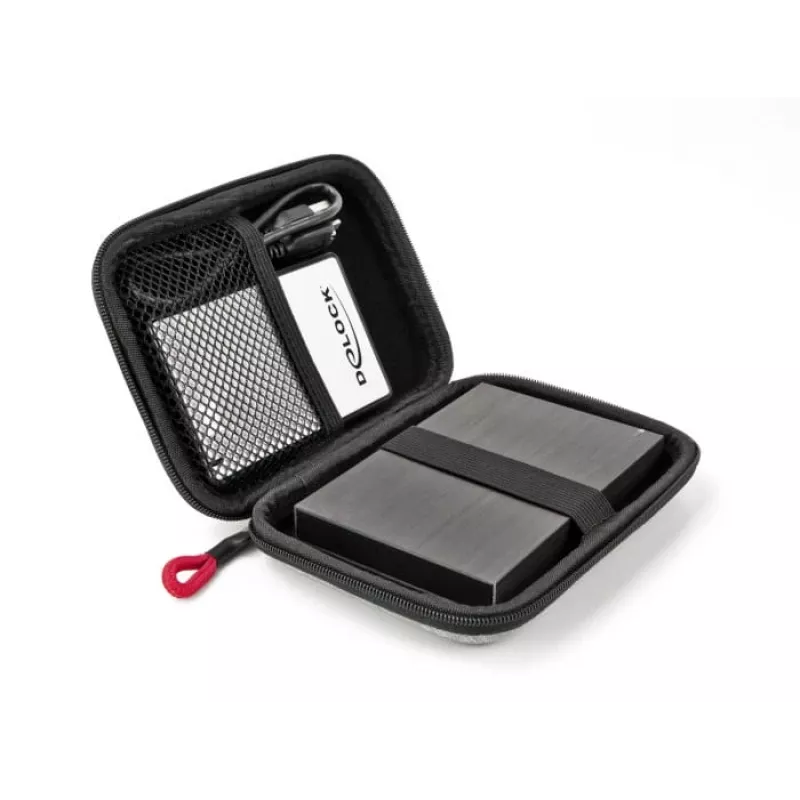 DeLOCK Protection Bag for 2.5 inch SSDs external Enclosures Hard drives up to 12 x 8 x 2 cm
