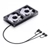 Jonsbo ZB-240BR 120mm Reverse Blade ARGB PWM 2-Pack Case Fans - Black
