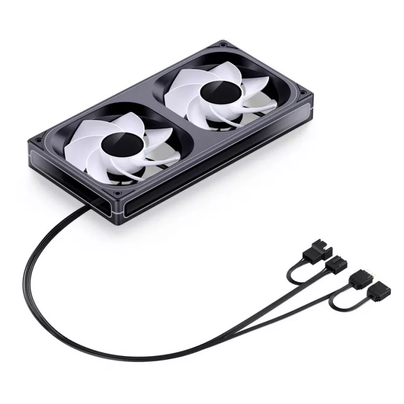 Jonsbo ZB-240BR 120mm Reverse Blade ARGB PWM 2-Pack Case Fans - Black