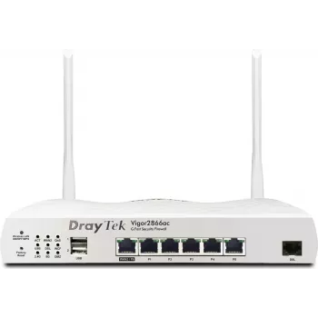 DrayTek Vigor 2866Vac Dual-WAN VoIP-Router G.Fast/DSL & Wi-Fi 5 (V2866VAX-DE-AT-CH)
