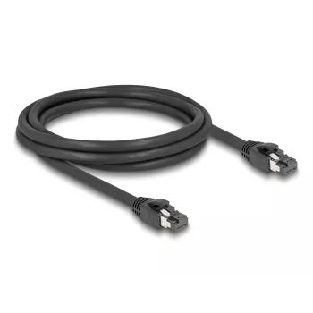 DeLOCK RJ45 Network Cable Cat.8.1 S/FTP 2m 40Gbps Black