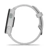 Smartwatch GARMIN Forerunner 165 — GPS, AMOLED 1.2 inch, 4 GB, 5 ATM, 11 days battery, Grey case, White strap