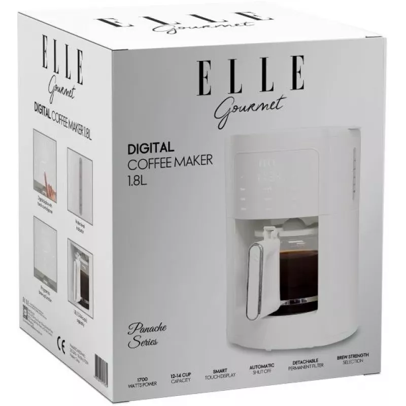 Pour-over Coffee Maker Elle EKCMP301WHEU 1.8L white drip coffee machine
