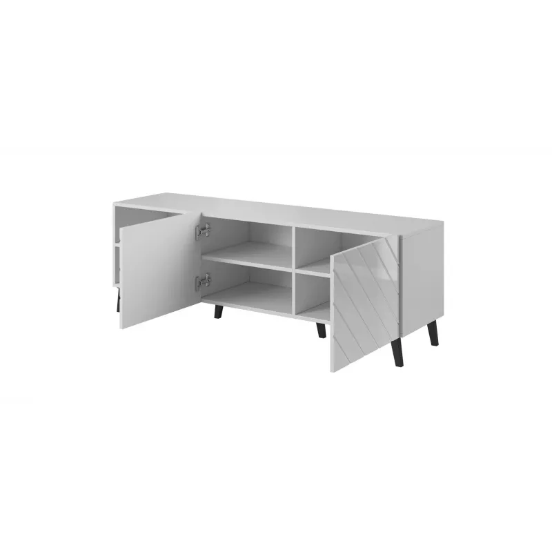 RTV cabinet ABETO 150x42x52 white/white glossy