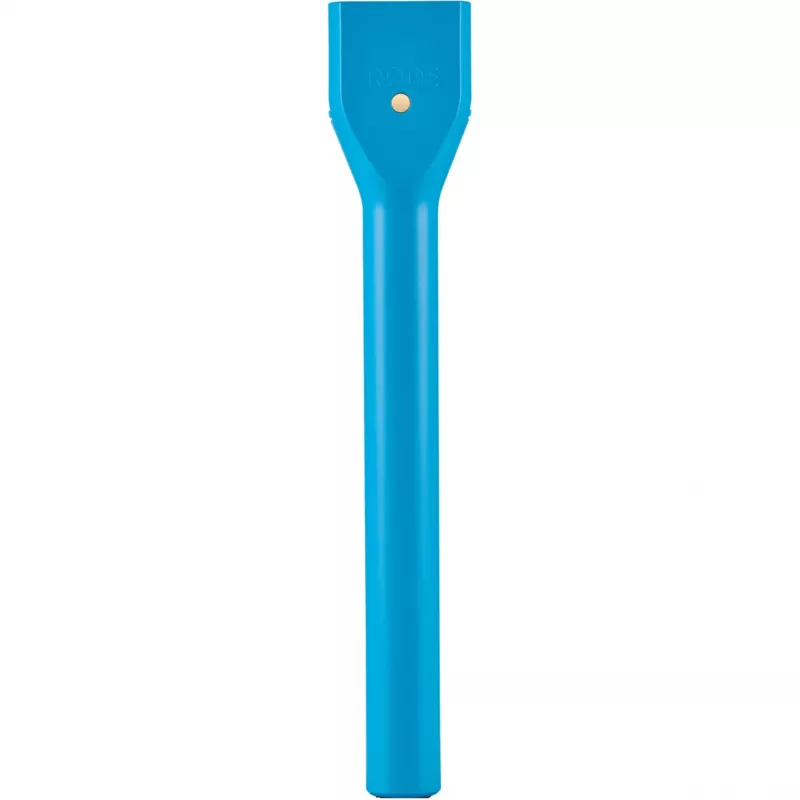Interview GO microphone by Rode — compact handheld interview microphone, blue