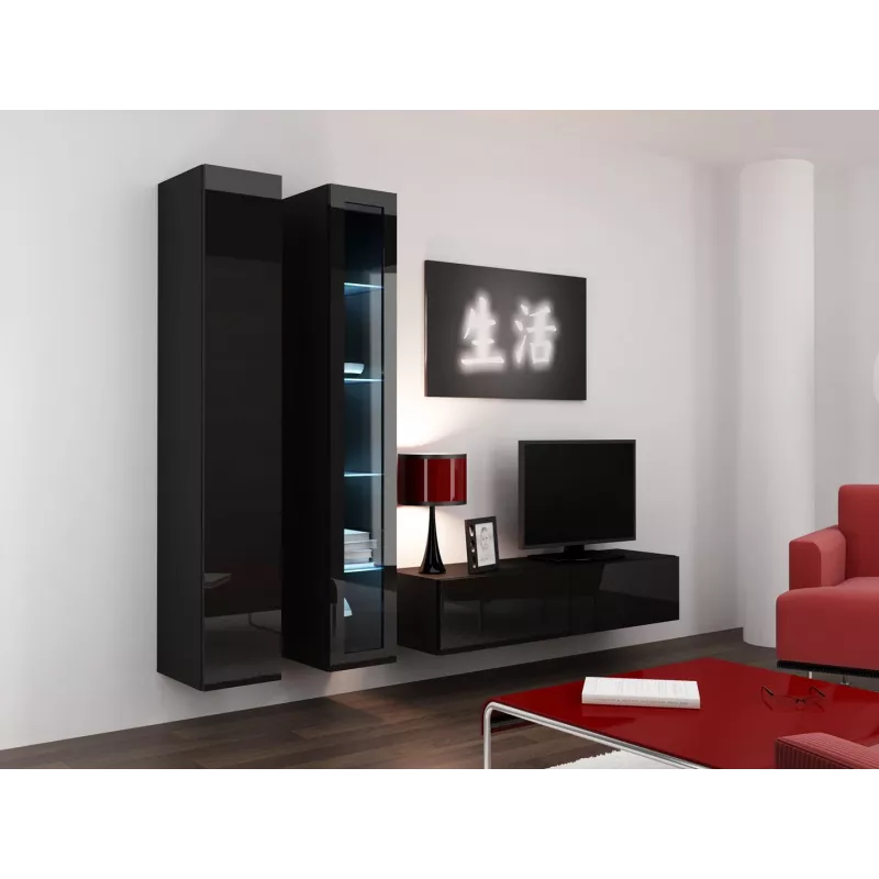 Cama Glass-case VIGO '180' 180/40/30 black/black gloss