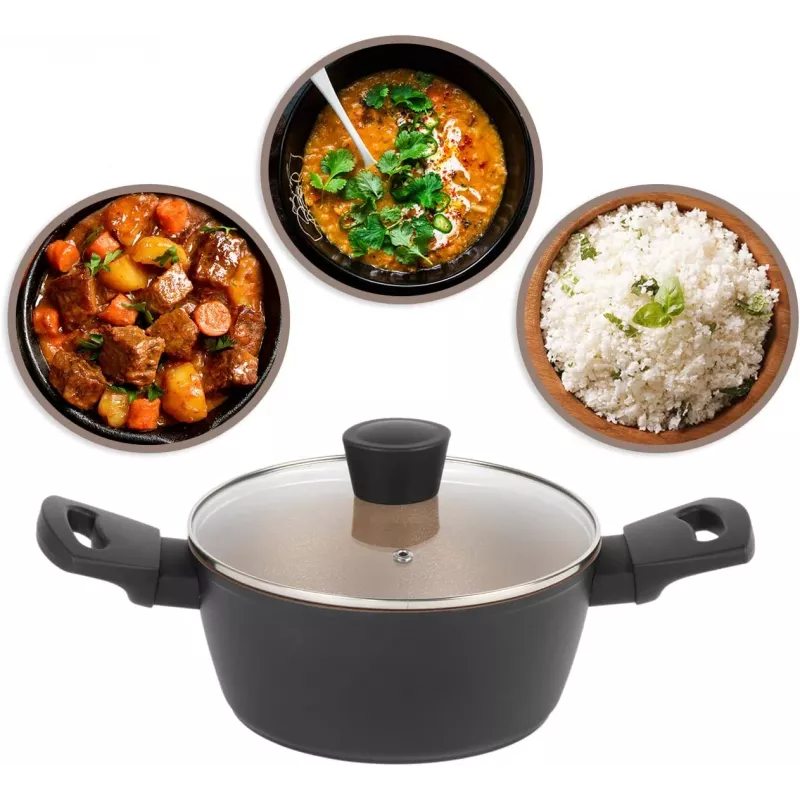 Stockpot Russell Hobbs RH01669BEU7 20 cm, black, stainless-steel interior