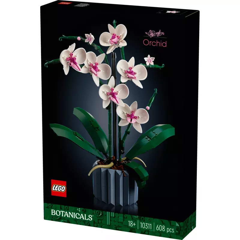 LEGO 10311 Icons Orchid Artificial Plant Building Set with Flowers Home Décor Accessory for Adults Botanical Collection Gifts for Wife or Husband