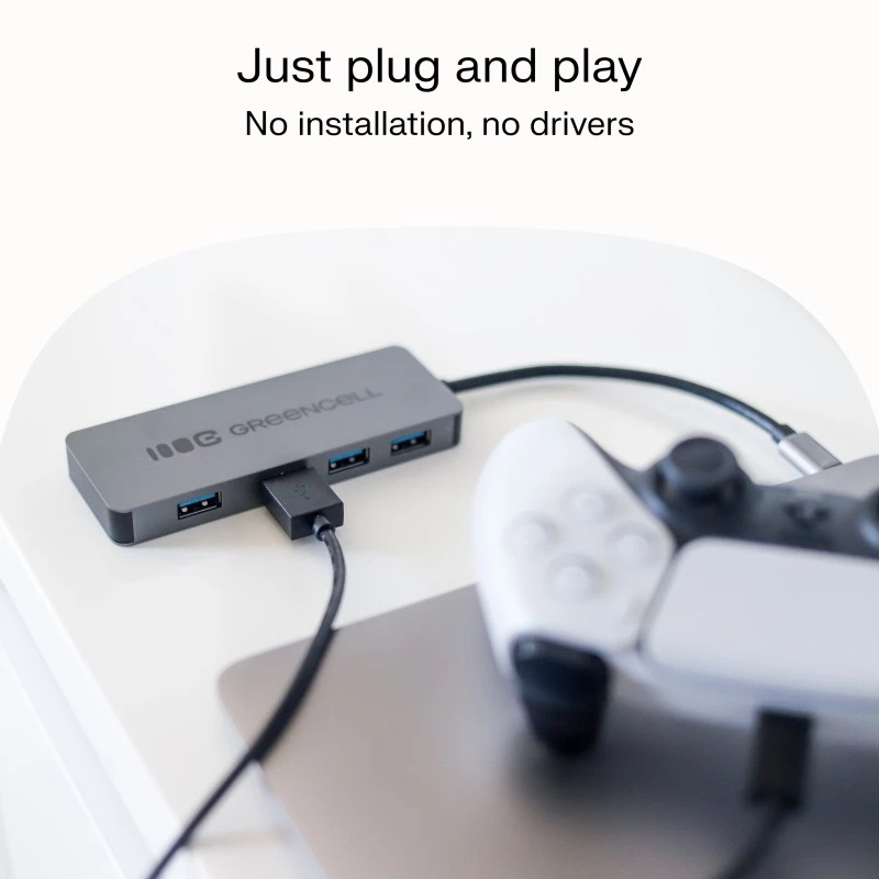 USB hub Green Cell HUB-GC-C4A — 4-port USB-C 3.0 hub