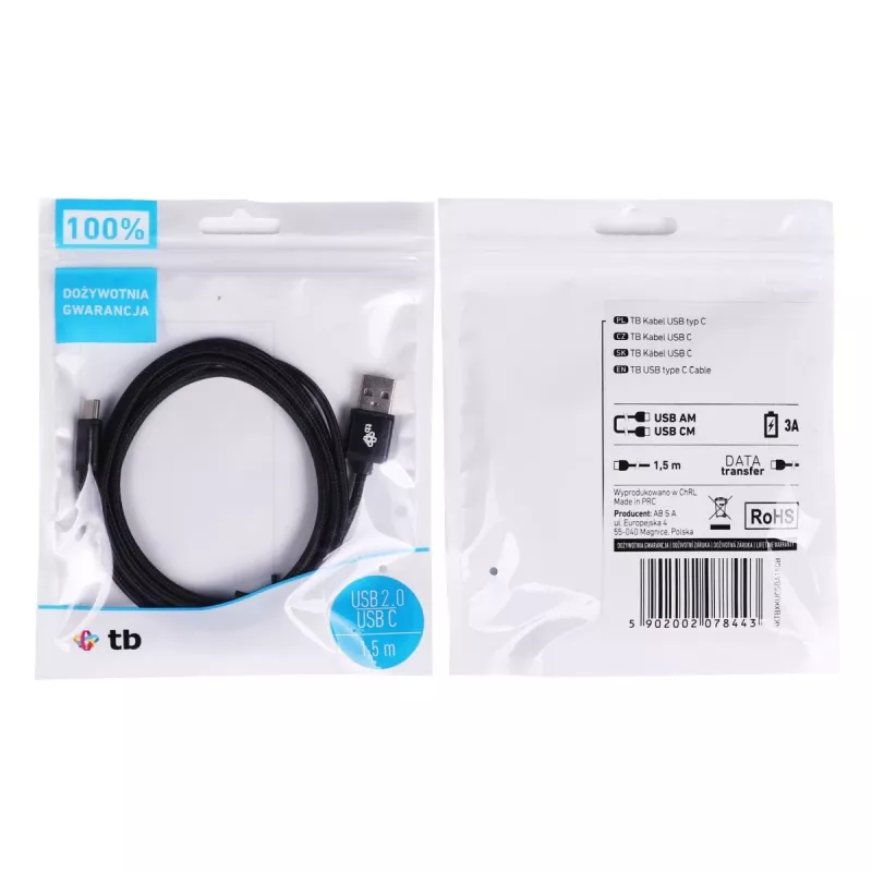 TB USB - USB C-Cable 1,5 Black (AKTBXKUCSBA150B)