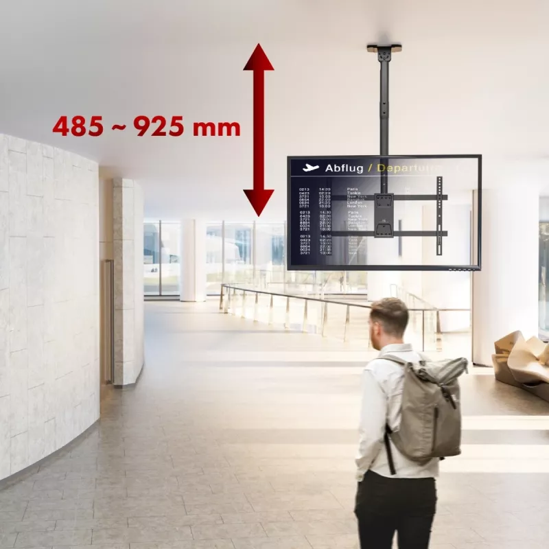 Ceiling TV mount MACLEAN MC-112B, max load 60 kg, adjustable tilt and rotation