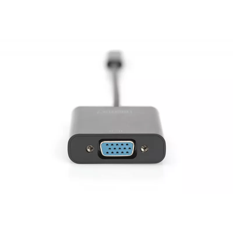 DIGITUS DA-70853 USB-C to VGA Adapter, Full HD 1080p, Black