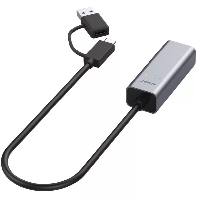 Ethernet adapter ALLNET ALL-NC-2.5G-USBC_A USB 3.0 Type-C & Type-A 2.5 Gbps Multi‑Gigabit LAN