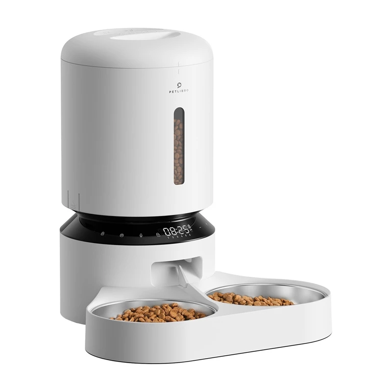 Pet feeder Aptel Granary with double bowl 5L, white