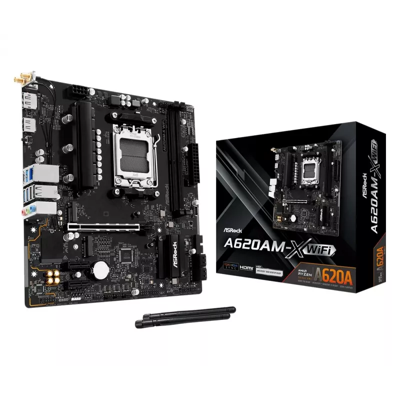ASRock A620AM-X WiFi AMD A620 AM5 Micro-ATX Motherboard