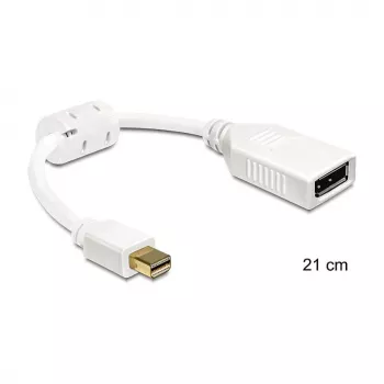 DisplayPort cable DeLOCK 65427 Mini DisplayPort 0.21 m White