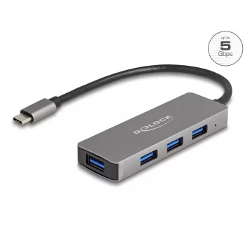 DeLOCK 63173 USB Hub Type-C 5000 Mbit/s Black