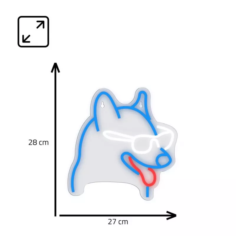 Neon lights sign MANTA Neon Lights Dog with Glasses Manta SNL69MT — decorative LED neon-style wall light