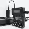 Battery charger QOLTEC 50654 for Ni‑MH R03 (AAA) and R6 (AA) batteries, 1800 mA