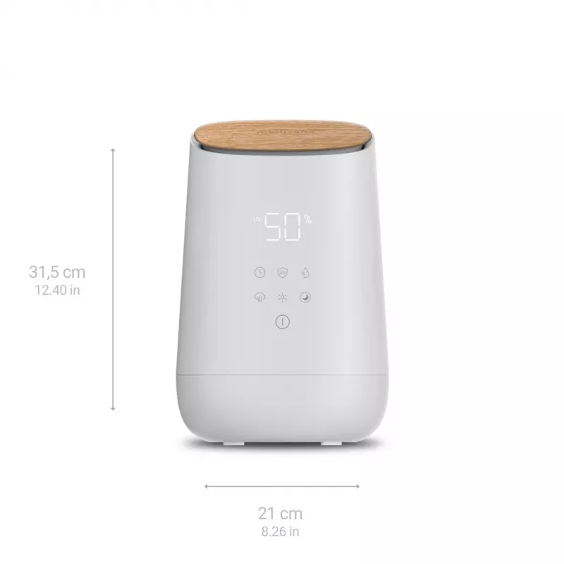 Medisana AH 680 humidifier Ultrasonic 2.6 L White, Wood 24 W