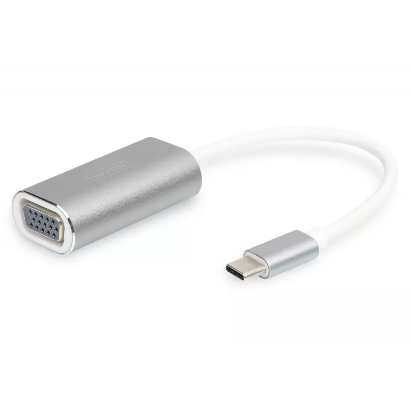 DIGITUS DA-70837 Adapter graficzny VGA 1080p FHD to USB 3.0 Type C, aluminiowy