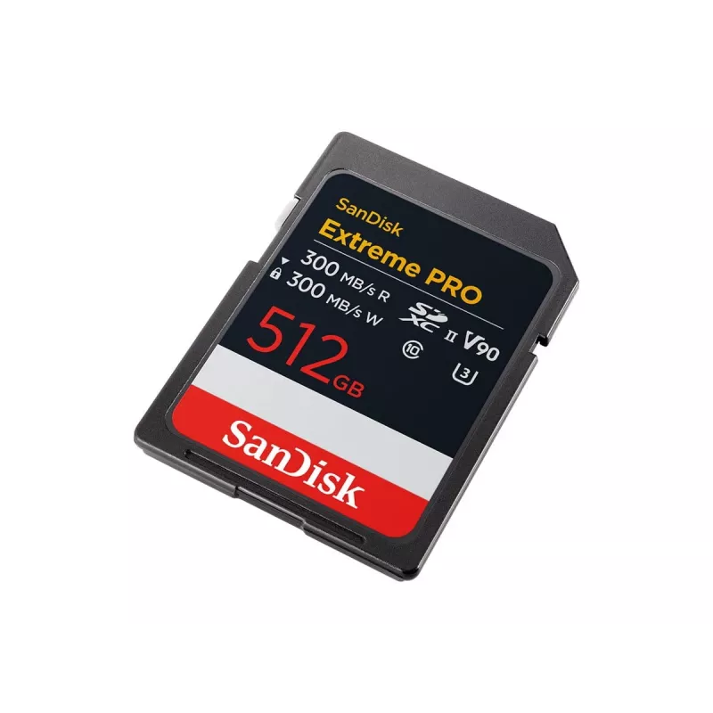 SanDisk Extreme Pro - Flash Memory Card - 512 GB - Video Class V90 / UHS-II U3 / Class10 - SDXC UHS-II