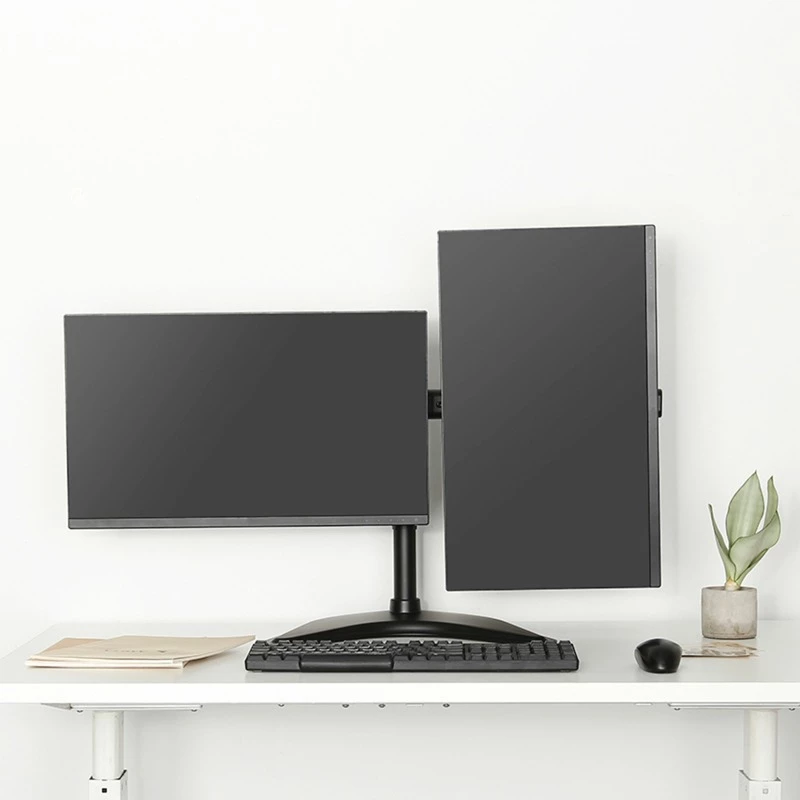HAGOR HA FS - Mounting Kit (Holder for desk) - for 2 LCD-Displays - Black - Screen Size: 38-68 cm (15-27)
