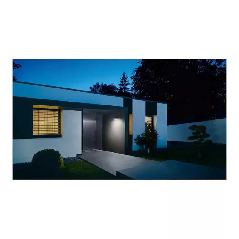 Outdoor wall light Steinel L 825 SC, LED non-changeable 1.2 W, anthracite, aluminium/plastic, 331×157×95 mm