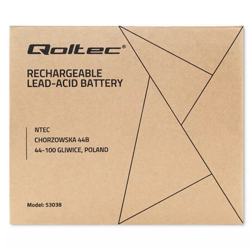 Qoltec 53038 AGM battery | 12V | 100Ah | max 1200A