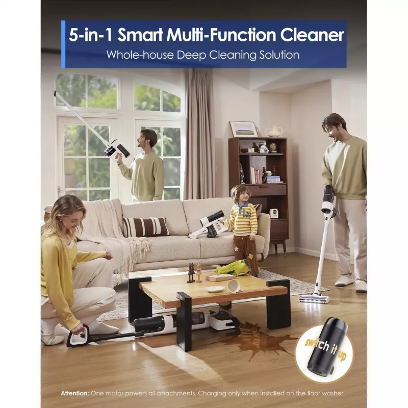 Floor cleaner Tineco Floor One Switch S6 Stretch Plus White — wet-dry cordless hard floor cleaner