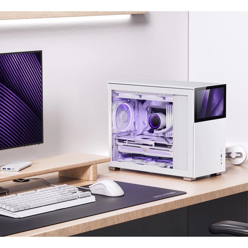 PC case Jonsbo D31 STD White — Midi Tower, steel, tempered glass, Micro-ATX/ITX/DTX, 2×2.5 inch + 1×3.5 inch, GPU up to 400 mm, CPU cooler 168 mm