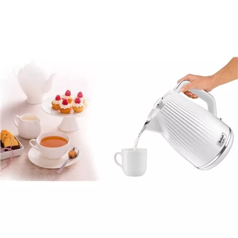Electric kettle Tefal KO250130 — 1.7 L capacity, 2400 W, white
