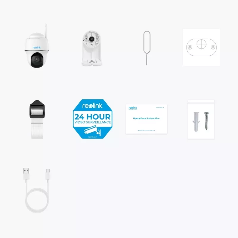 IP security camera Reolink Argus B420 3MP Outdoor Battery Wi‑Fi Pan & Tilt, 5200 mAh, IP65, 110° view