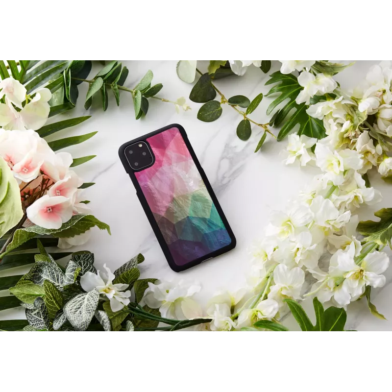 Protective smartphone case iKins for iPhone 11 Pro Max — Water Flower Black